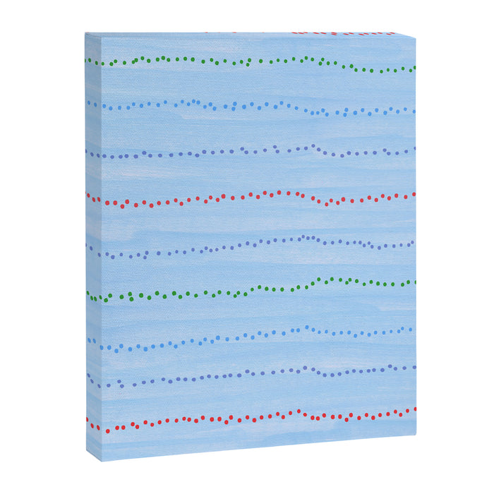 Minimal Doodle Dots in Sky Blue Canvas Print Gallery Image 1
