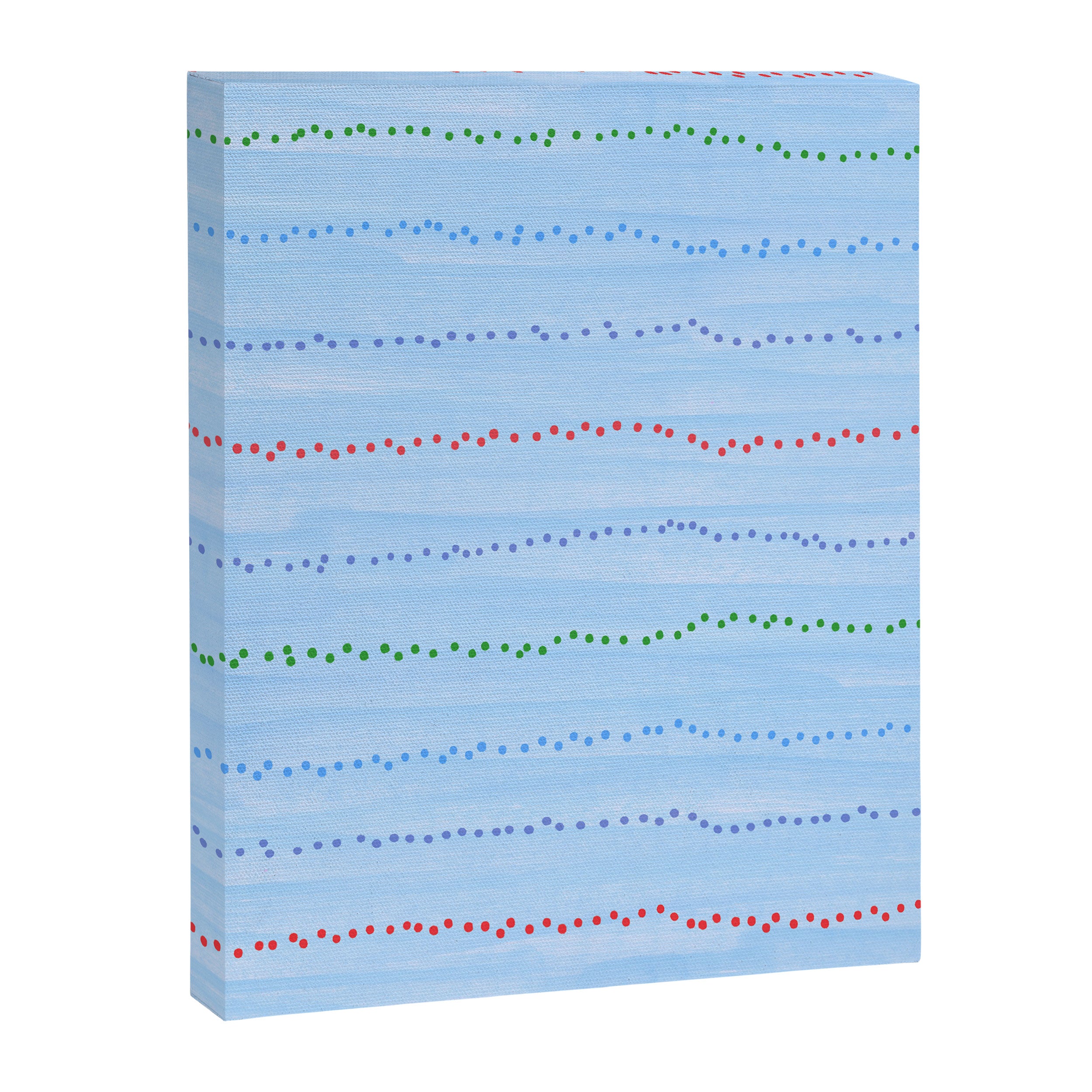 Minimal Doodle Dots in Sky Blue Canvas Print Gallery Image 6