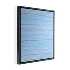 Minimal Doodle Dots in Sky Blue Framed Canvas Print Gallery Image 2