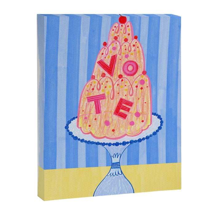 Mold the Future & Vote in Blueberry Blue Canvas Print Gallery Image 1