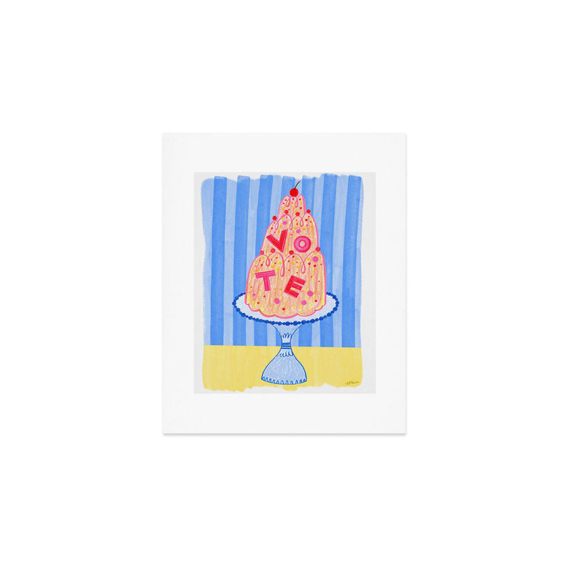 Mold the Future & Vote in Blueberry Blue Art Print Gallery Image 1