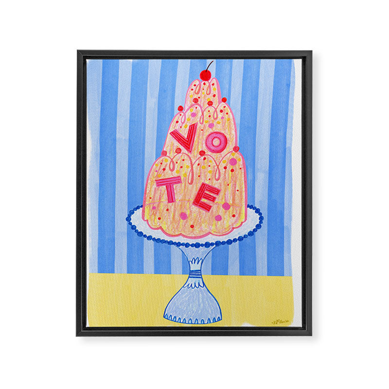 Mold the Future & Vote in Blueberry Blue Framed Canvas Print Gallery Image 6