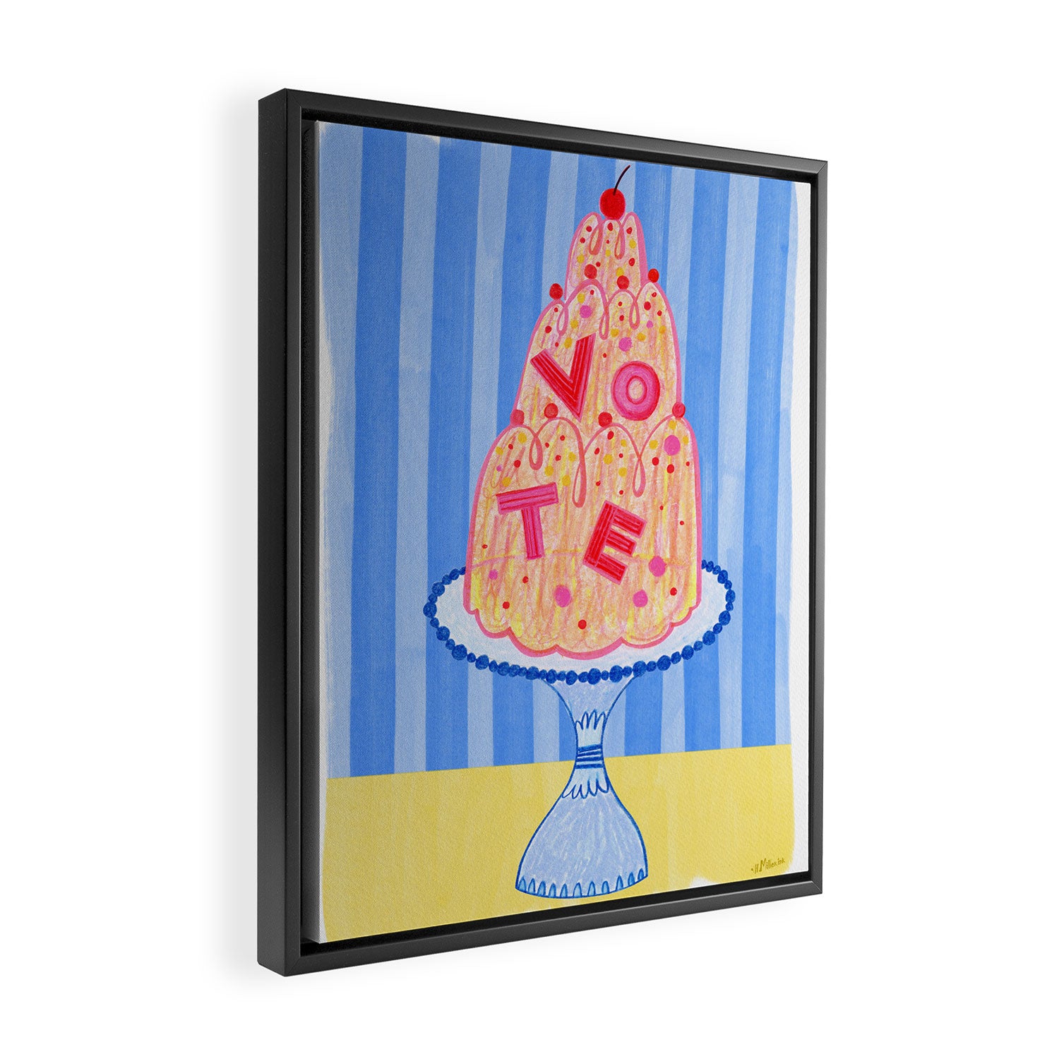 Mold the Future & Vote in Blueberry Blue Framed Canvas Print Gallery Image 2