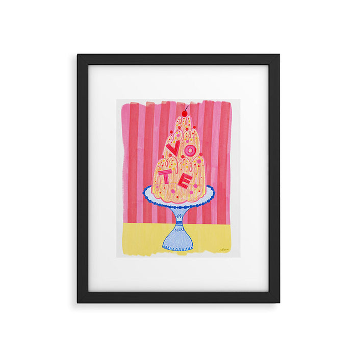 Mold the Future & Vote in Cherry Red Framed Art Print Gallery Image 1