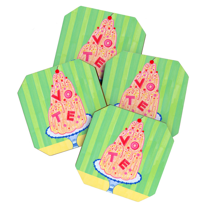 Mold the Future & Vote in Lime Green Coaster Gallery Image 1