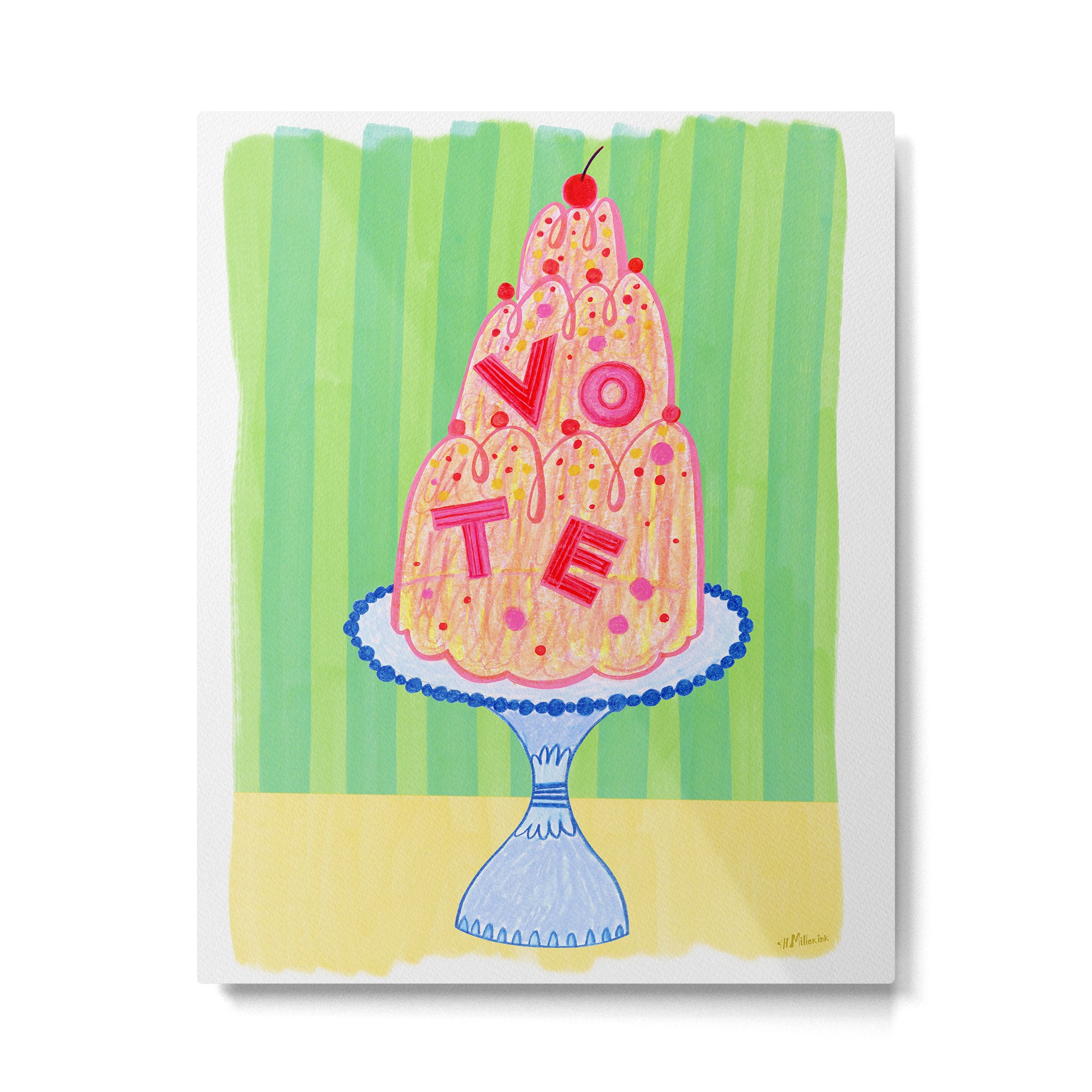 Mold the Future & Vote in Lime Green Metal Print Gallery Image 4
