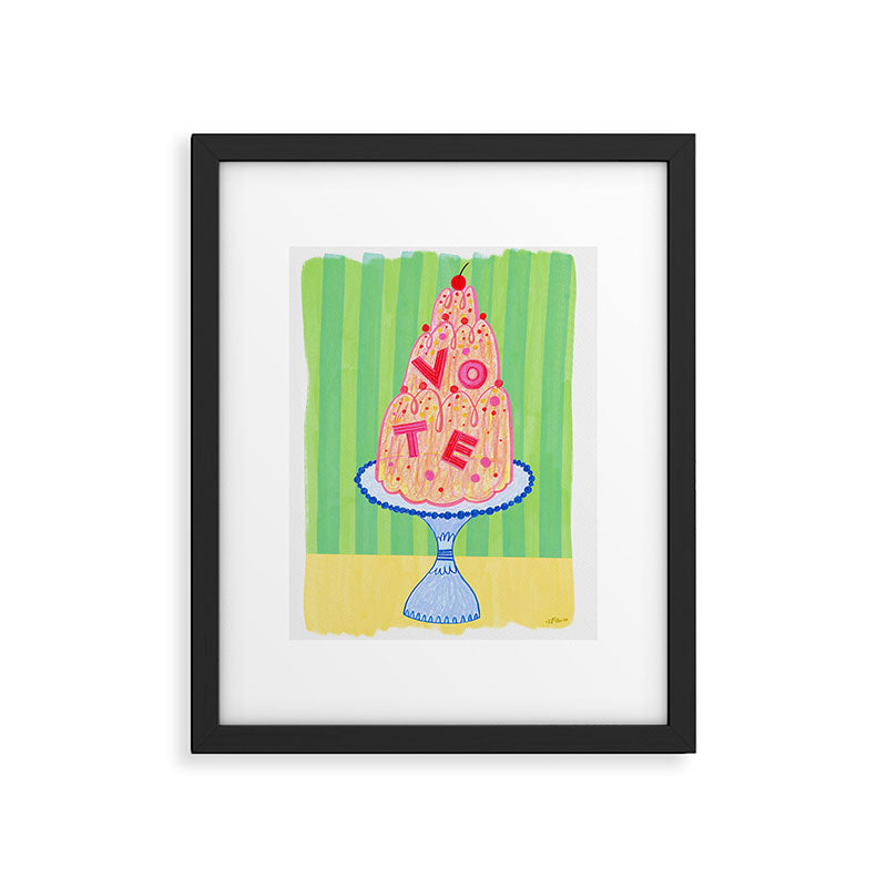 Mold the Future & Vote in Lime Green Framed Art Print Gallery Image 5