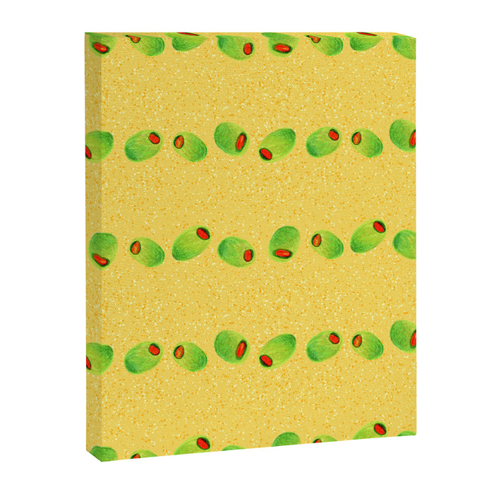 Olive Snack in Green & Yellow Canvas Print Gallery Image 1
