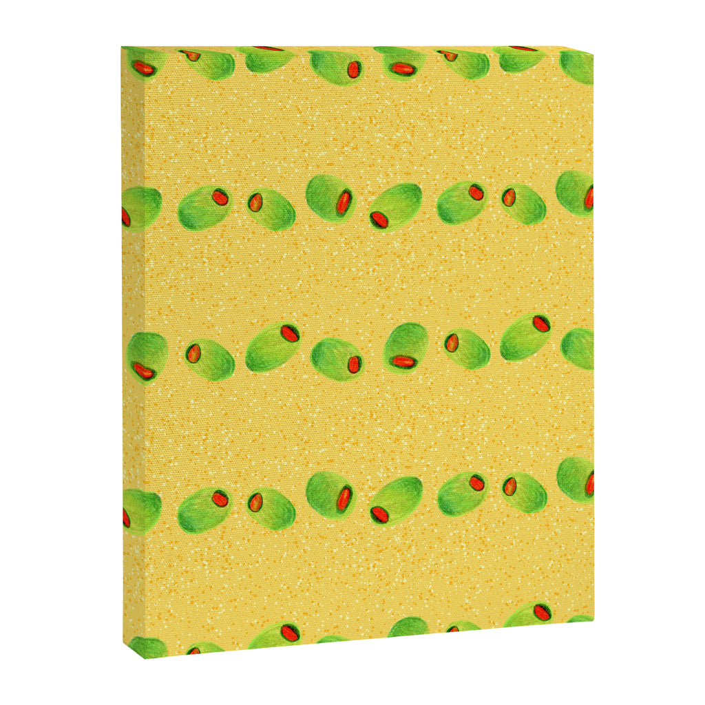 Olive Snack in Green & Yellow Canvas Print Gallery Image 6