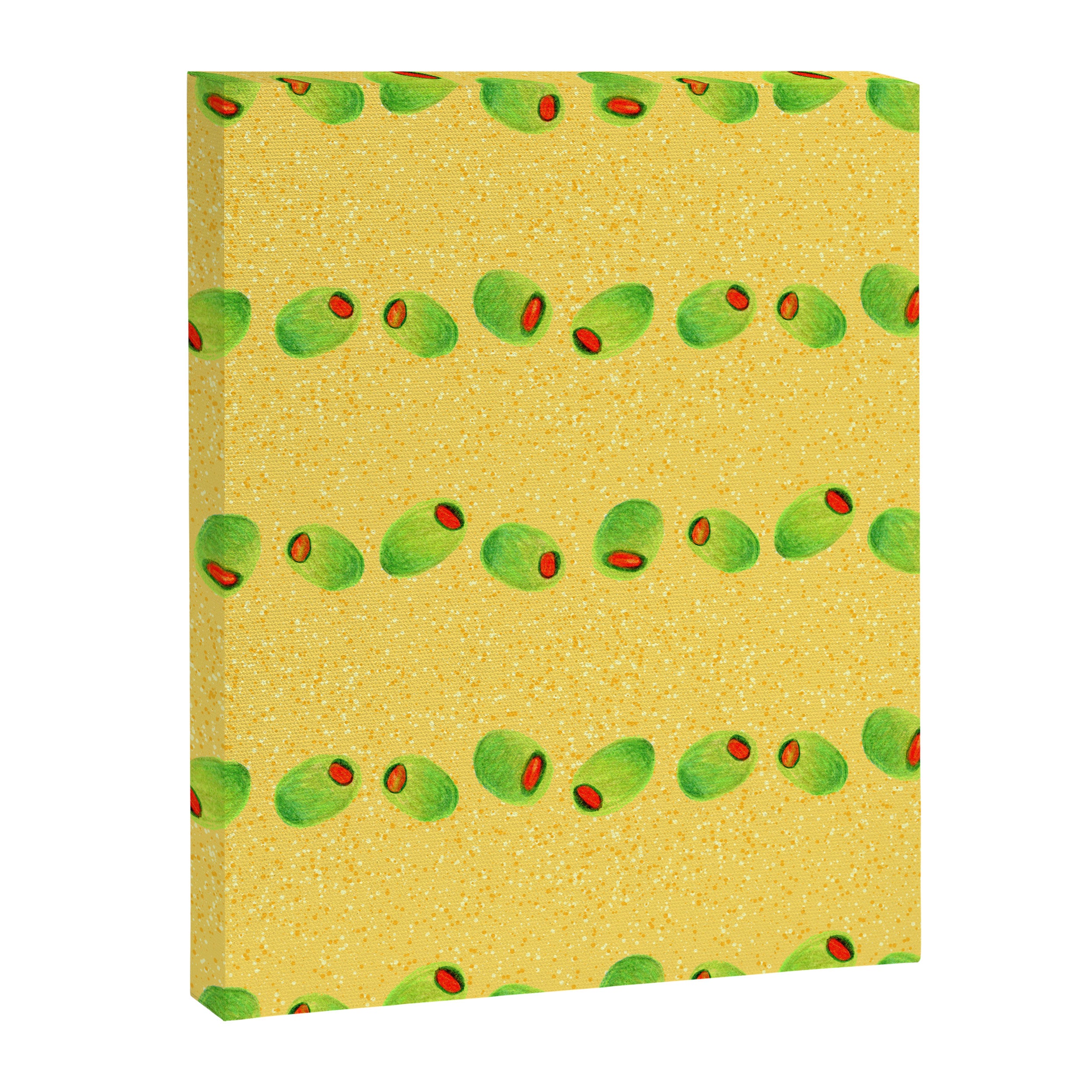 Olive Snack in Green & Yellow Canvas Print Gallery Image 6