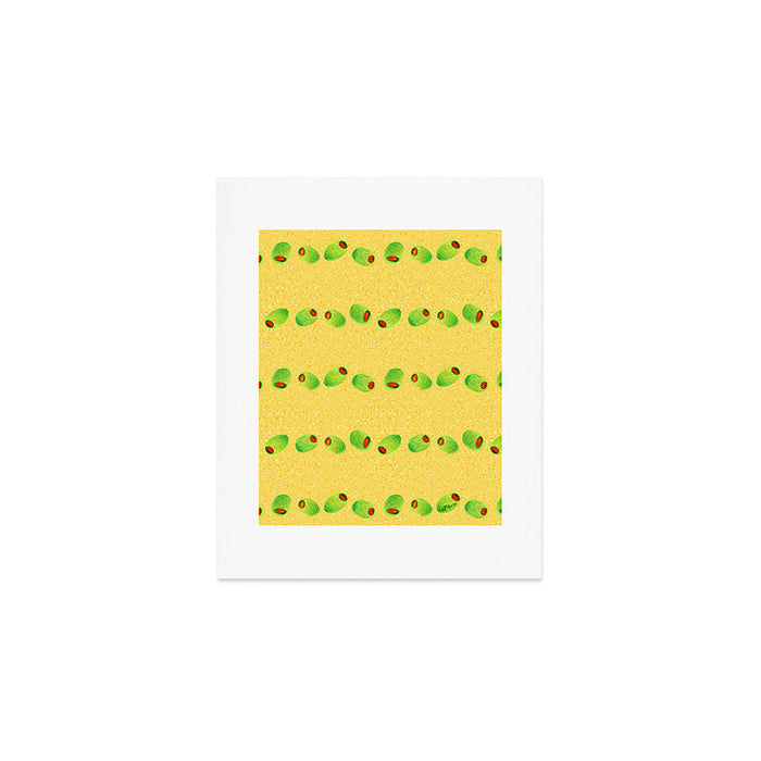 Olive Snack in Green & Yellow Art Print Gallery Image 1