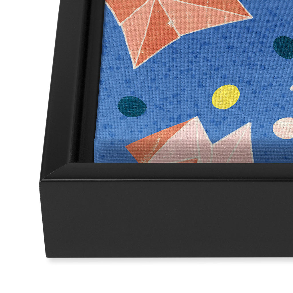 Origami Fortune Teller in Lavender & Pastel Pink Framed Canvas Print Gallery Image 3