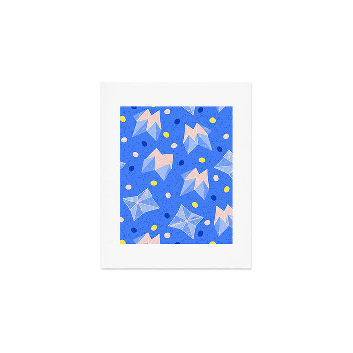 Origami Fortune Teller in Sky Blue & Peach Art Print Gallery Image 1