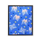 Origami Fortune Teller in Sky Blue & Peach Framed Canvas Print Gallery Image 6