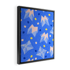 Origami Fortune Teller in Sky Blue & Peach Framed Canvas Print Gallery Image 2
