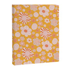 Pop Art Stripe Flowers in Retro Tangerine Canvas Print Gallery Image 6