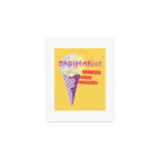 Sagittarius Cares in Sunshine Yellow | Zodiac Series  Art Print Gallery Image 1
