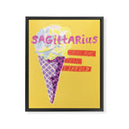 Sagittarius Cares in Sunshine Yellow | Zodiac Series  Framed Canvas Print Gallery Image 6