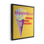 Sagittarius Cares in Sunshine Yellow | Zodiac Series  Framed Canvas Print Gallery Image 2