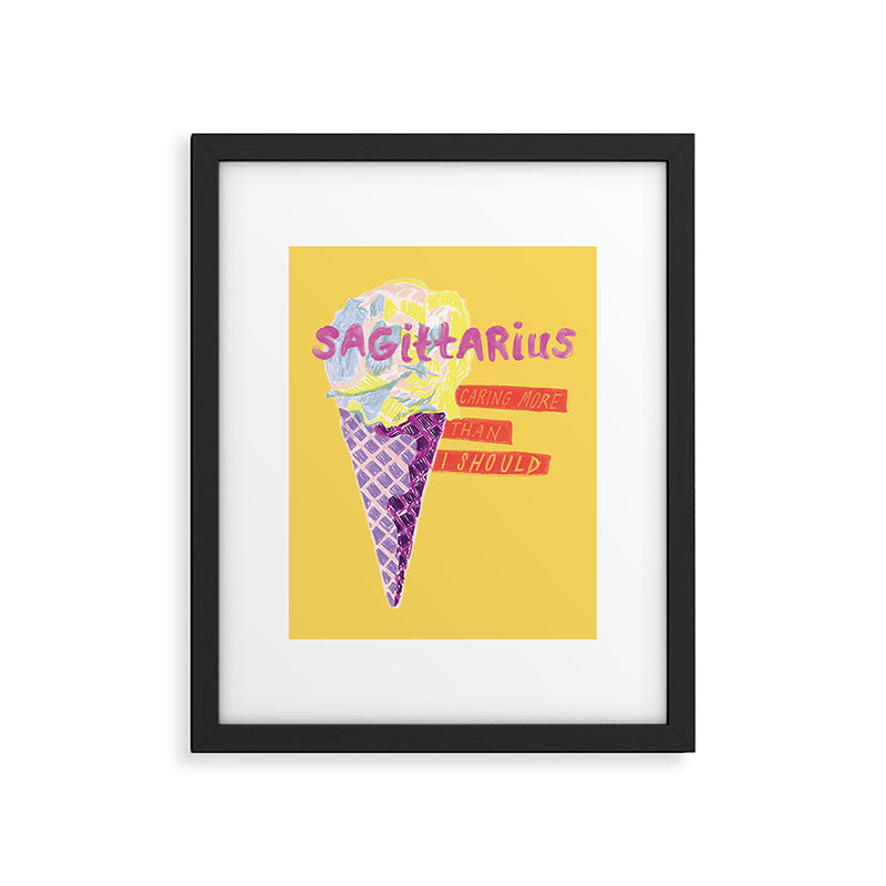Sagittarius Cares in Sunshine Yellow | Zodiac Series  Framed Art Print Gallery Image 5