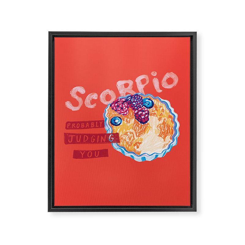 Scorpio Mood in Tomato Red | Zodiac Series Framed Canvas Print Gallery Image 8