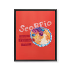 Scorpio Mood in Tomato Red | Zodiac Series Framed Canvas Print Gallery Image 8