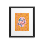 Sweet Strawberry Plant Friends in Peach & Orange Framed Art Print Gallery Image 5