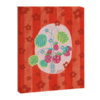 Sweet Strawberry Plant Friends in Red & Pink Canvas Print Gallery Image 6