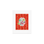 Sweet Strawberry Plant Friends in Red & Pink Art Print Gallery Image 1