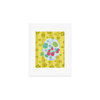 Sweet Strawberry Plant Friends in Yellow & Pink Art Print Gallery Image 1
