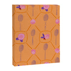 Tennis Rackets & Roses in Peach & Orange Canvas Print Gallery Image 6