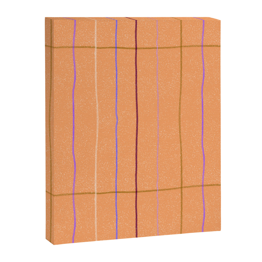 Textured Picnic Pattern in Calm Peach Canvas Print Gallery Image 6