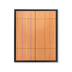 Textured Picnic Pattern in Calm Peach Framed Canvas Print Gallery Image 6