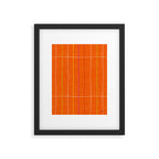Textured Picnic Pattern in Poppy Red Framed Art Print Gallery Image 5