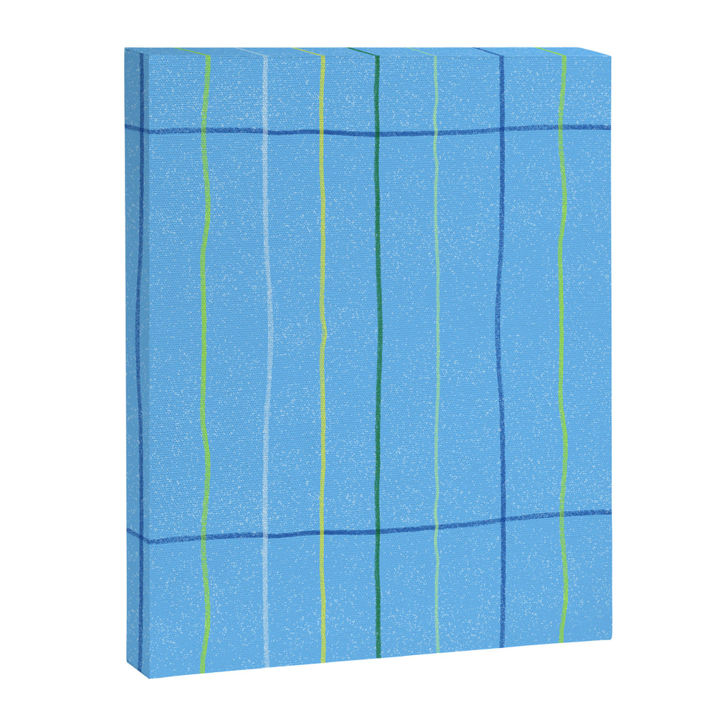 Textured Picnic Pattern in Sky Blue Canvas Print Gallery Image 6