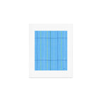 Textured Picnic Pattern in Sky Blue Art Print Gallery Image 1