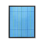 Textured Picnic Pattern in Sky Blue Framed Canvas Print Gallery Image 6
