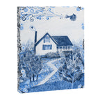 The Old Country Farm in Navy Blue - Farm House Decor Canvas Print Gallery Image 6