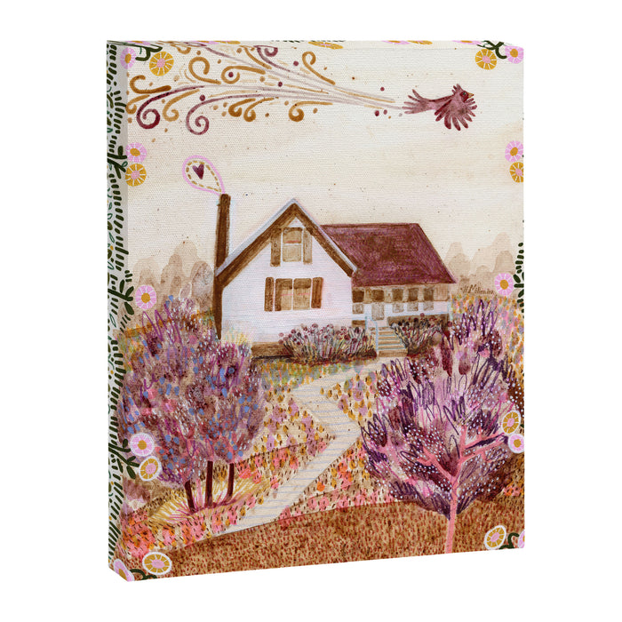 The Old Country Farm in Rustic Brown - Farm House Decor Canvas Print Gallery Image 1