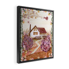 The Old Country Farm in Rustic Brown - Farm House Decor Framed Canvas Print Gallery Image 2