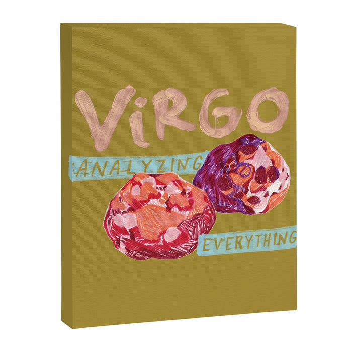 Virgo Perfection in Mustard Yellow | Zodiac Series Canvas Print Gallery Image 1