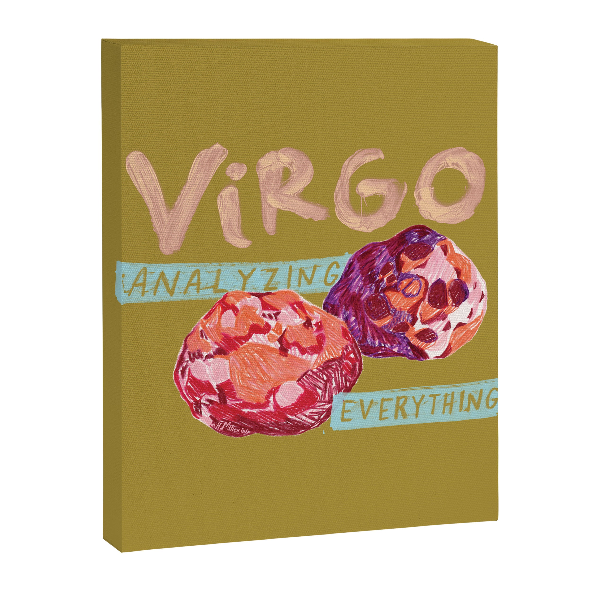 Virgo Perfection in Mustard Yellow | Zodiac Series Canvas Print Gallery Image 8