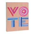 Vote Hand Lettering on Peach Watercolor Background Canvas Print Gallery Image 6