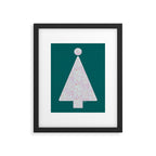Winter Berries & Pine Branches in Teal & Pink Framed Art Print Gallery Image 5