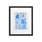 Winter Forest Woodland Animals in Blue Framed Art Print Gallery Image 5