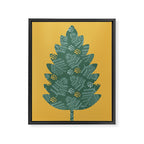 Winter & Woodsy Pine Trees in Forest Green Framed Canvas Print Gallery Image 6