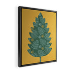 Winter & Woodsy Pine Trees in Forest Green Framed Canvas Print Gallery Image 2