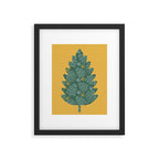 Winter & Woodsy Pine Trees in Forest Green Framed Art Print Gallery Image 5