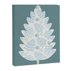 Winter & Woodsy Pine Trees in White & Blue Canvas Print Gallery Image 6
