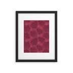 Winter & Woodsy Pine Trees in Ruby Red Framed Art Print Gallery Image 5